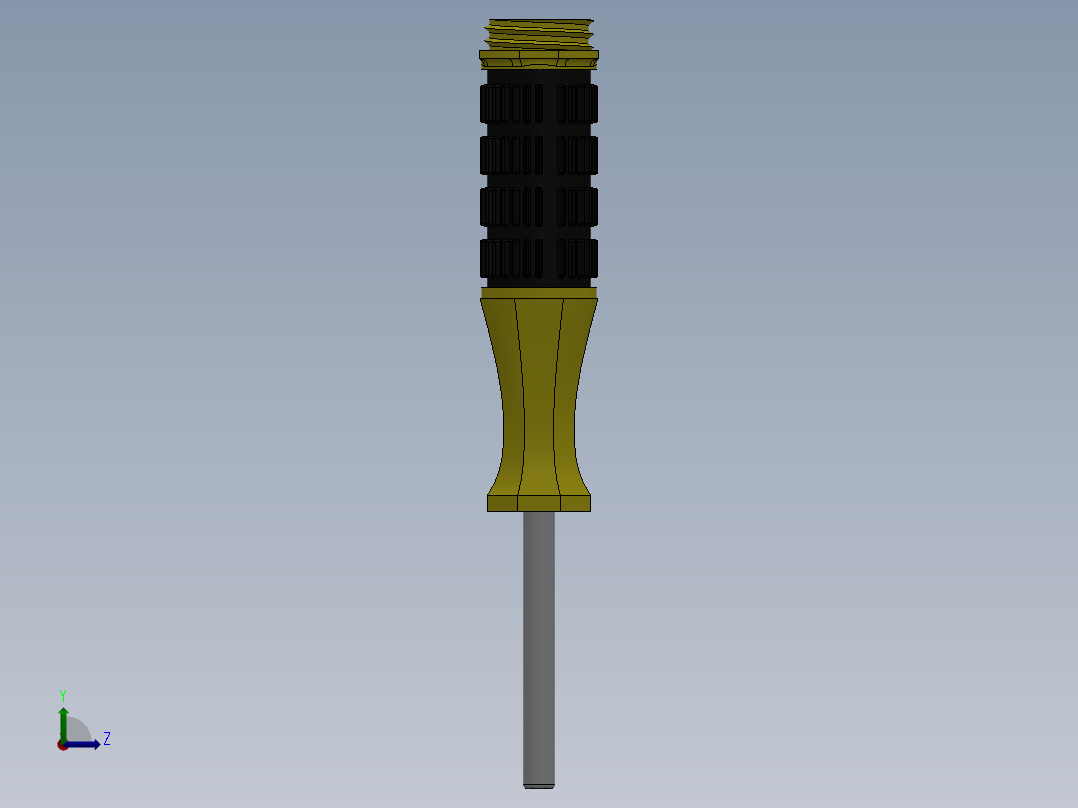 SolidWorks 多功能螺丝刀套装模型左视图