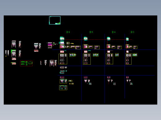 HXQM32-6气箱脉冲袋式除尘器 机械设计CAD图纸DWG格式环保设计1