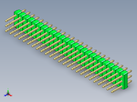 彩色公头100mil（2.54mm）系列-DS1021_green_3x25p_100mil_Type1_rev1.0