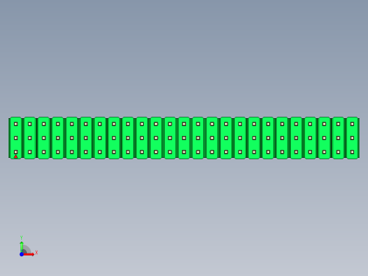 彩色公头100mil（2.54mm）系列-DS1021_green_3x25p_100mil_Type1_rev1.0前视缩略图