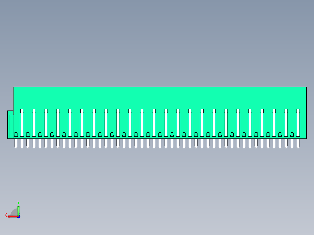 DEGSON 2EDG 系列 5.08mm 可插拔接线端子组-2EDGVTC-5.08-48P-14-00AH后视图