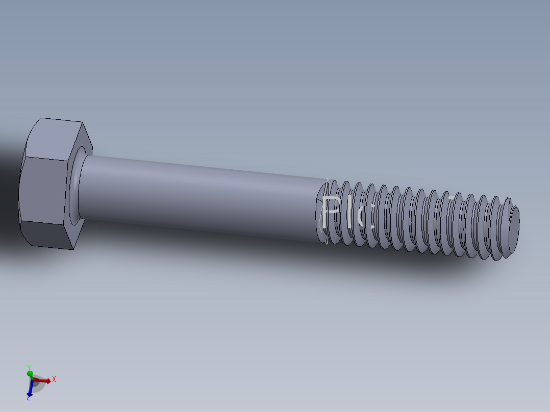 UNC 六角螺栓-Hex Bolt 0.250-20 x 1.750.SLDPRT