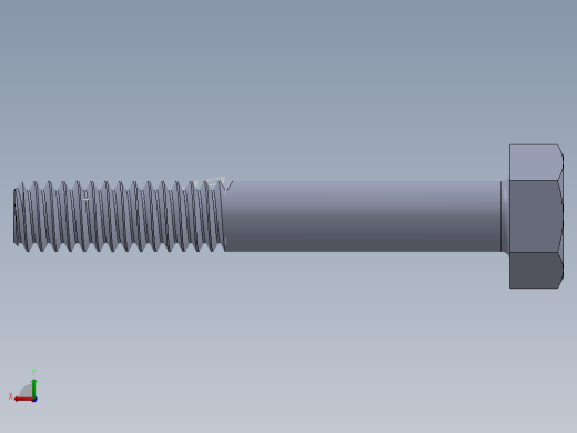 UNC 六角螺栓-Hex Bolt 0.250-20 x 1.750.SLDPRT后视缩略图
