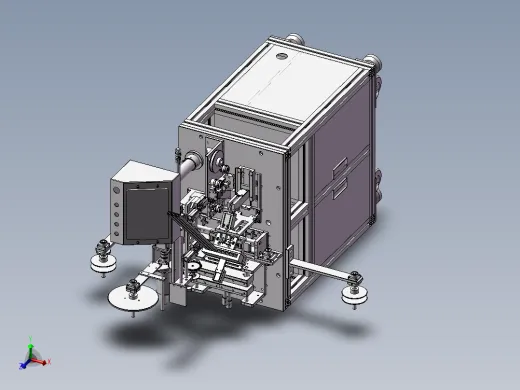 元件自动检测包装机3D模型