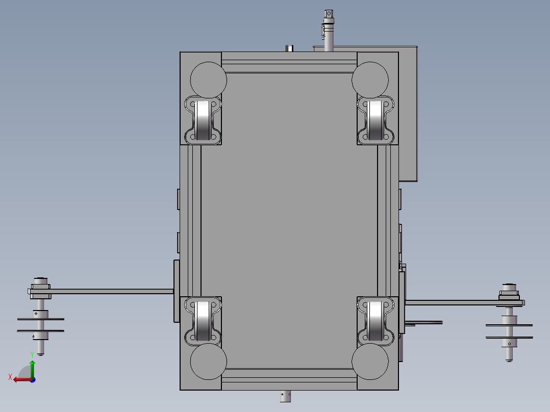元件自动检测包装机3D模型后视图