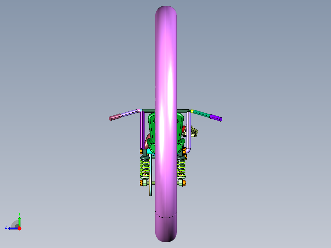 智能单轮平衡摩托右视图
