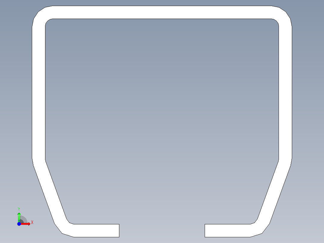 悬臂闸门CGS-345的轨道前视图