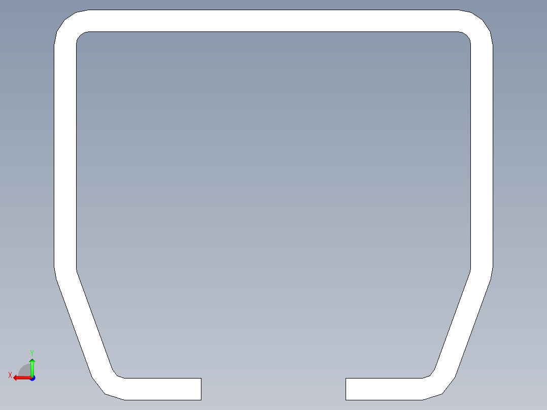 悬臂闸门CGS-345的轨道后视图