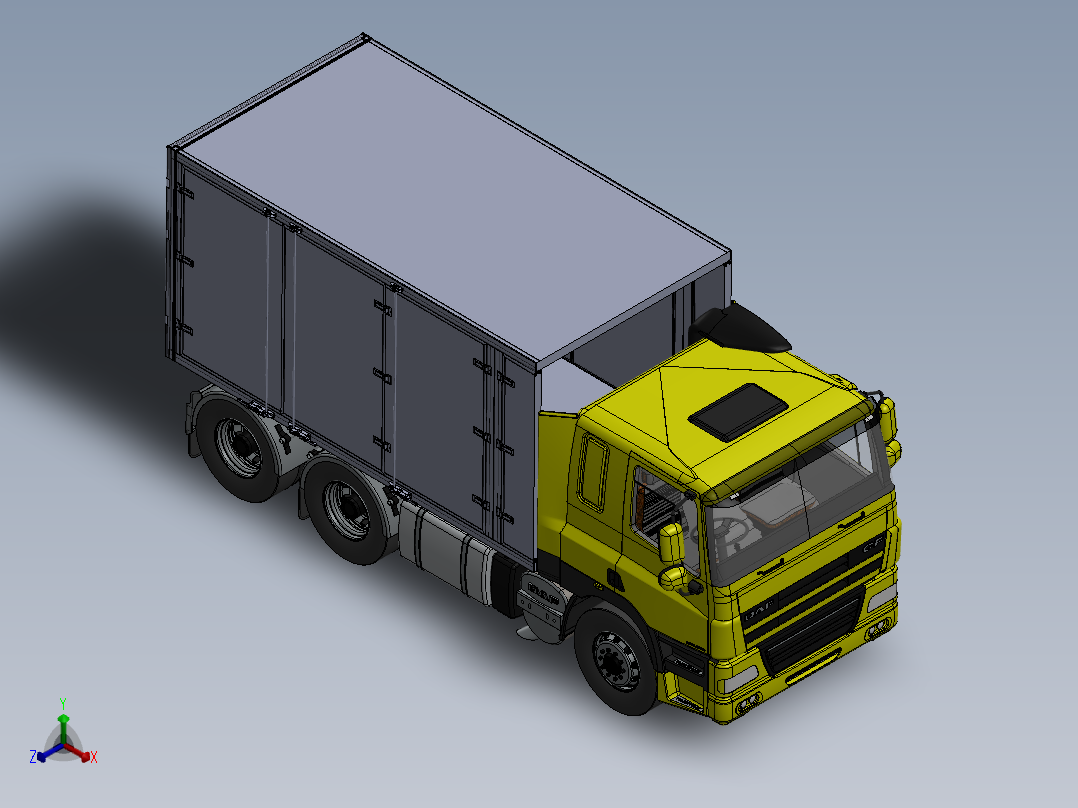 厢车正等轴测图