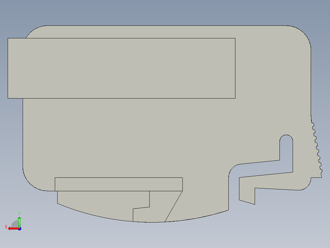 施耐德接线端子3D模型后视图