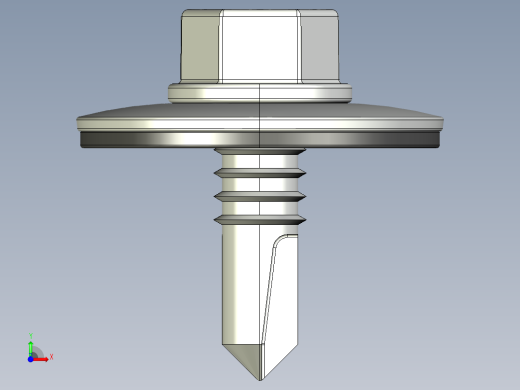 紧固件-STEP Drill-Tip Screw-02前视缩略图