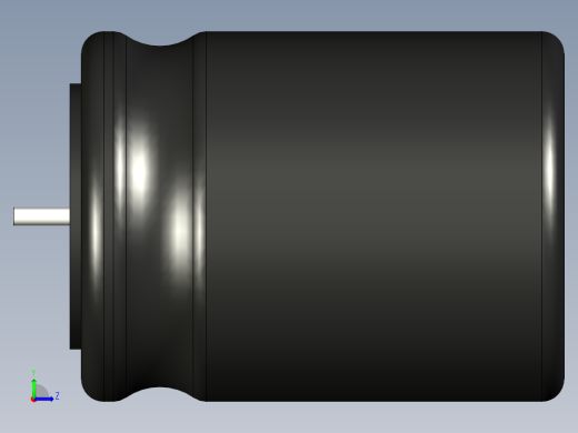 无源元件封装-CAP_RAD_D16x20_POL_BK左视缩略图