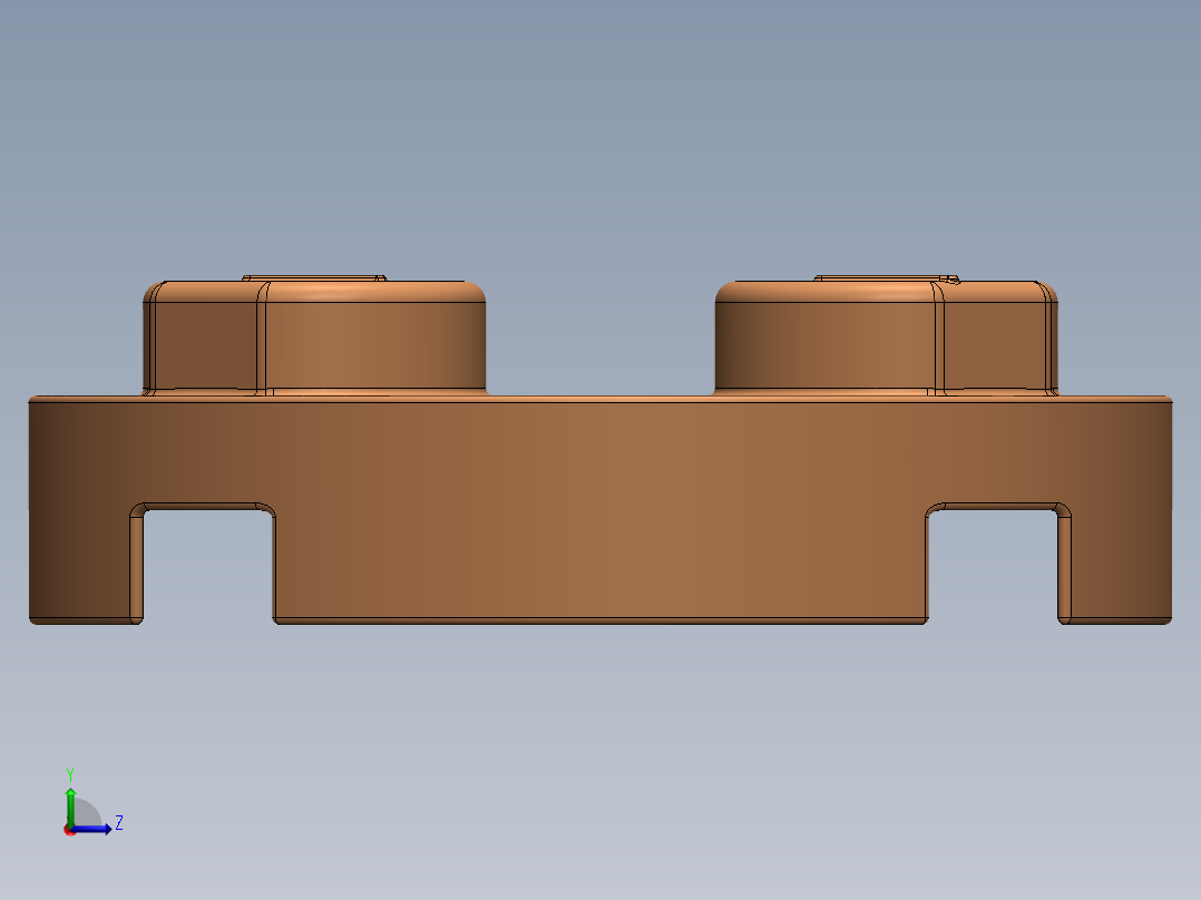 乐高零件 4032 板 2 x 2 圆形-4032 Medium Orange Plate 2 x 2 Round.SLDPRT左视图