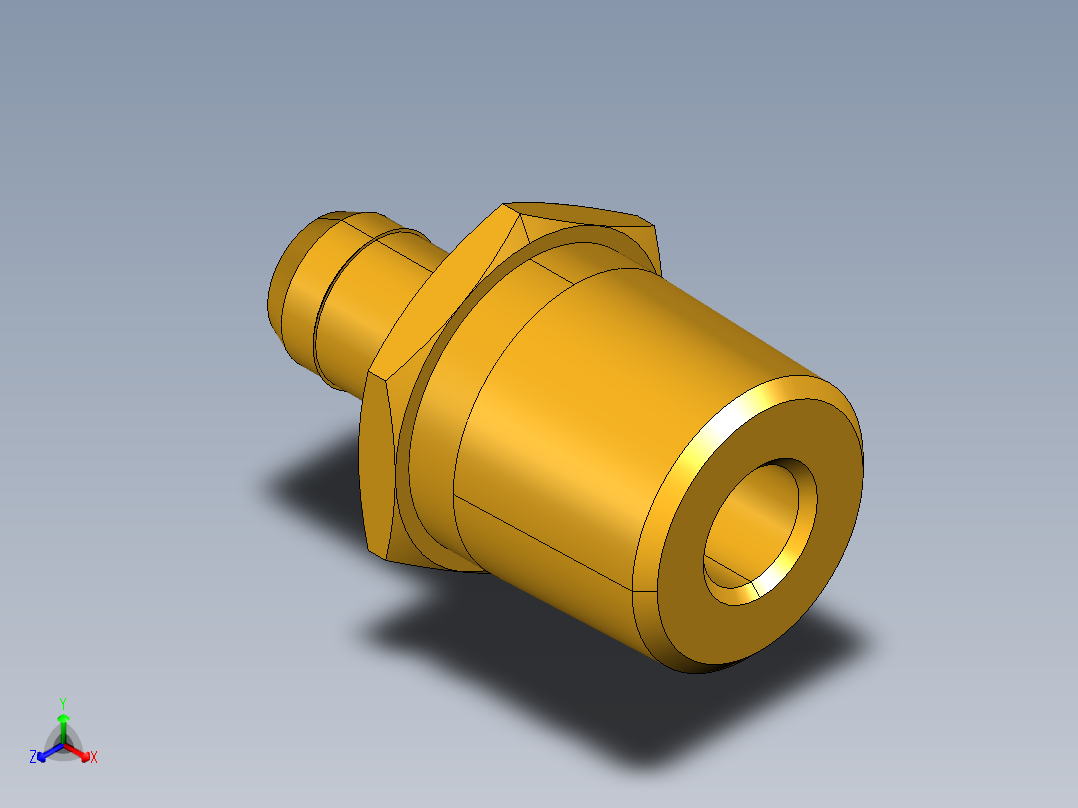 工业通用螺蚊管倒齿式工业硬管接头Male Connector 28-8-8主视图