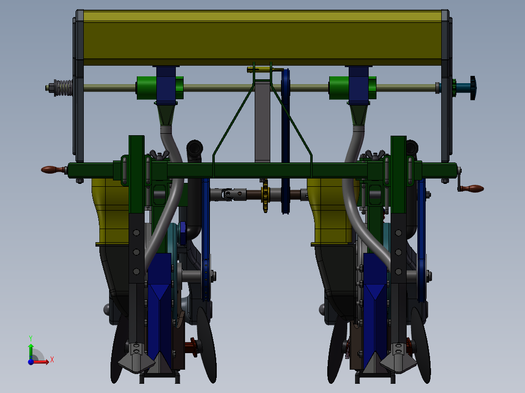 气动玉米精密播种机设计【含三维】前视图