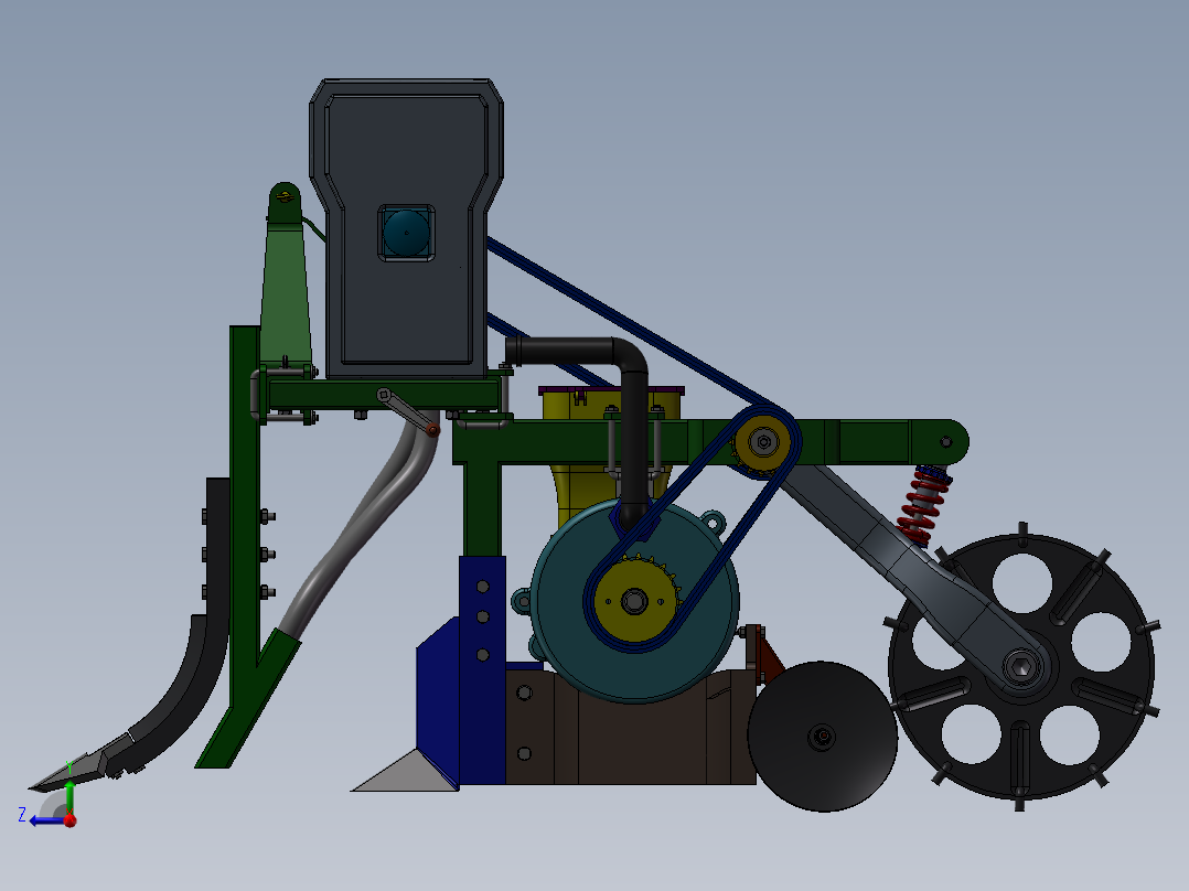 气动玉米精密播种机设计【含三维】右视图