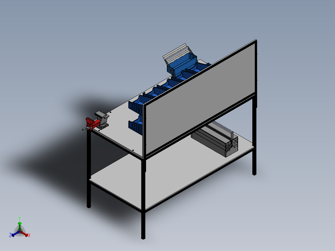 工作台正等轴测图