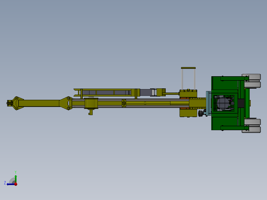 大型钻机三维模型右视图
