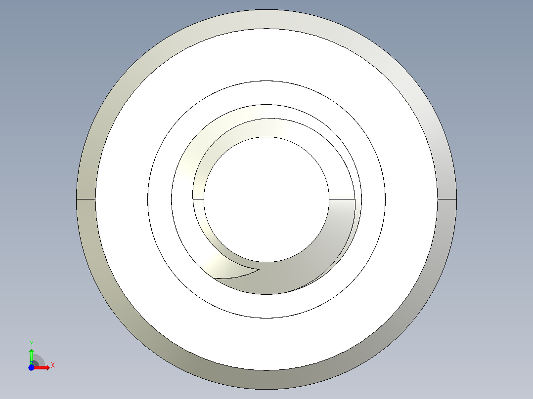 超薄型内六角螺钉-Ultra Low Profile Socket Head Screws 0.25-20 Thread Size 1 in Long.IGS前视图