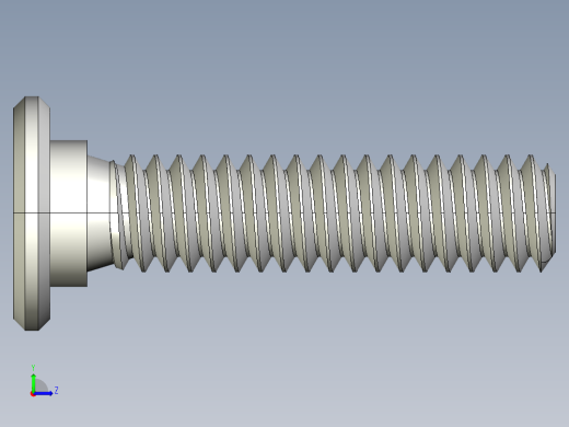 超薄型内六角螺钉-Ultra Low Profile Socket Head Screws 0.25-20 Thread Size 1 in Long.IGS左视缩略图