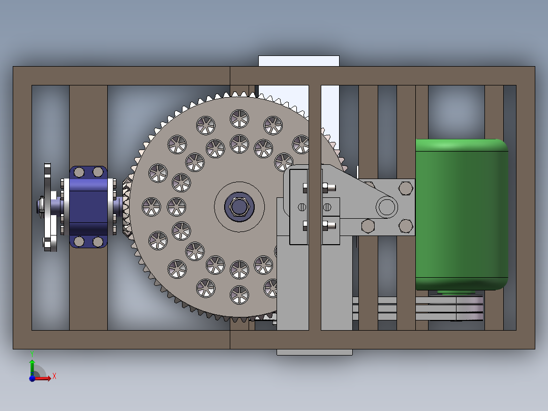 转盘式大枣红枣去核机的设计含SW三维图+说明+9张CAD图前视图