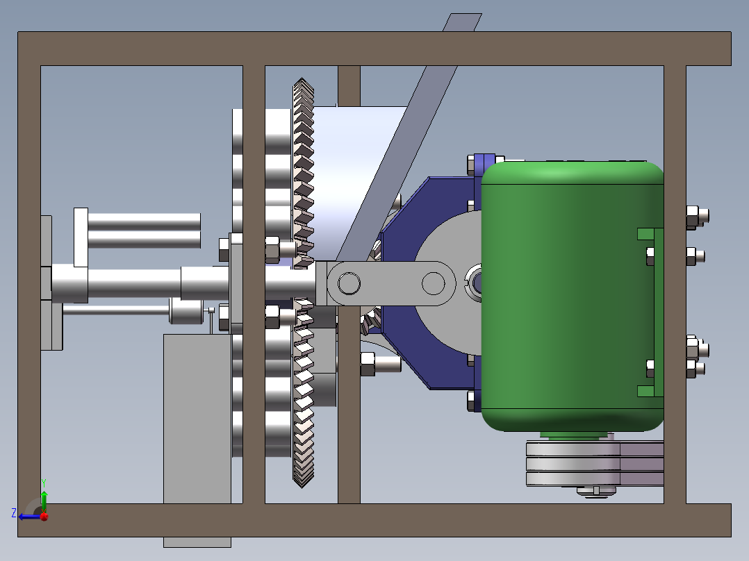 转盘式大枣红枣去核机的设计含SW三维图+说明+9张CAD图右视图