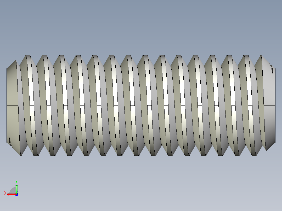 DIN 913-ISO 4026 固定螺钉-M3 L=8.STEP后视图