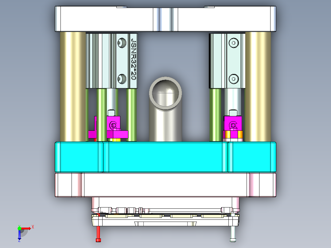 R4-笔记本CNC工装夹具三维模型CNC7-1017俯视图