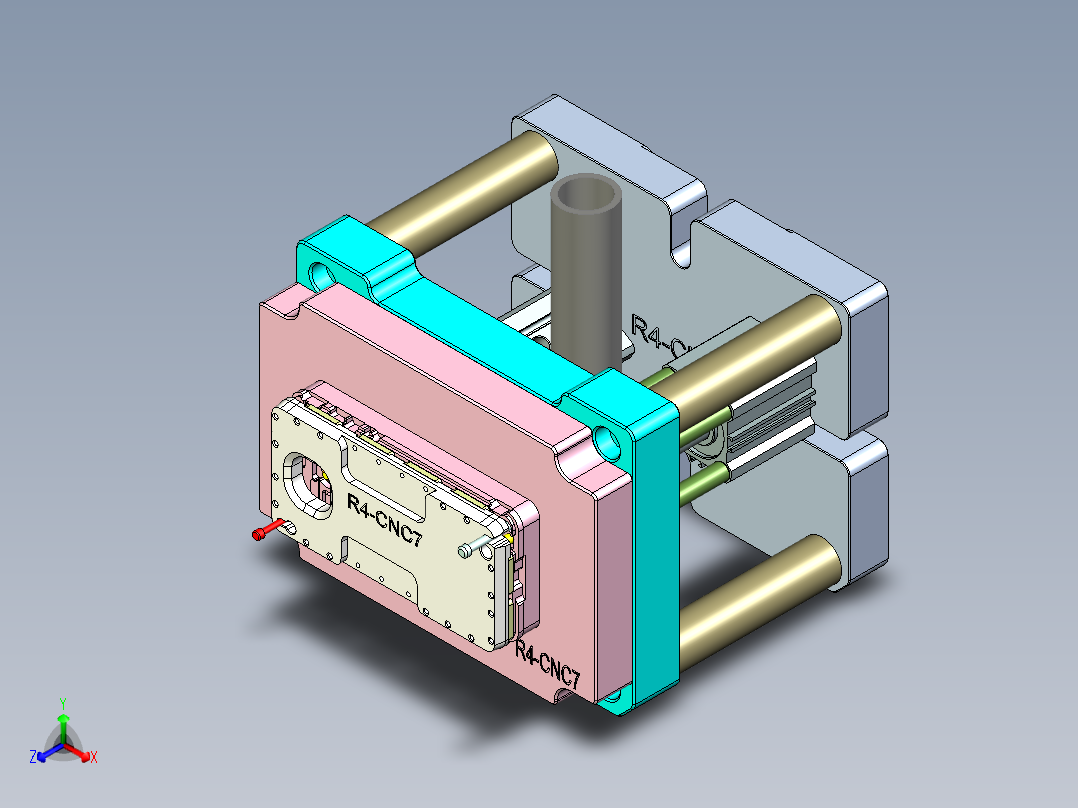 R4-笔记本CNC工装夹具三维模型CNC7-1017正等轴测图