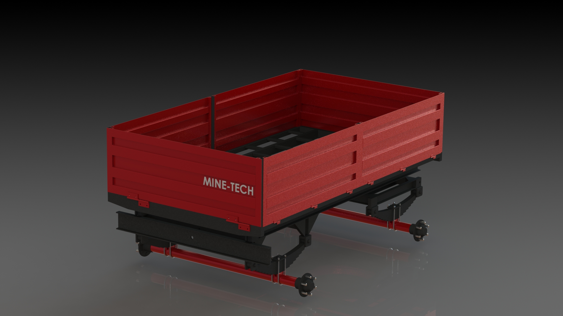 4 WHEEL四轮两轴农用拖车3D数模图纸 IGS格式