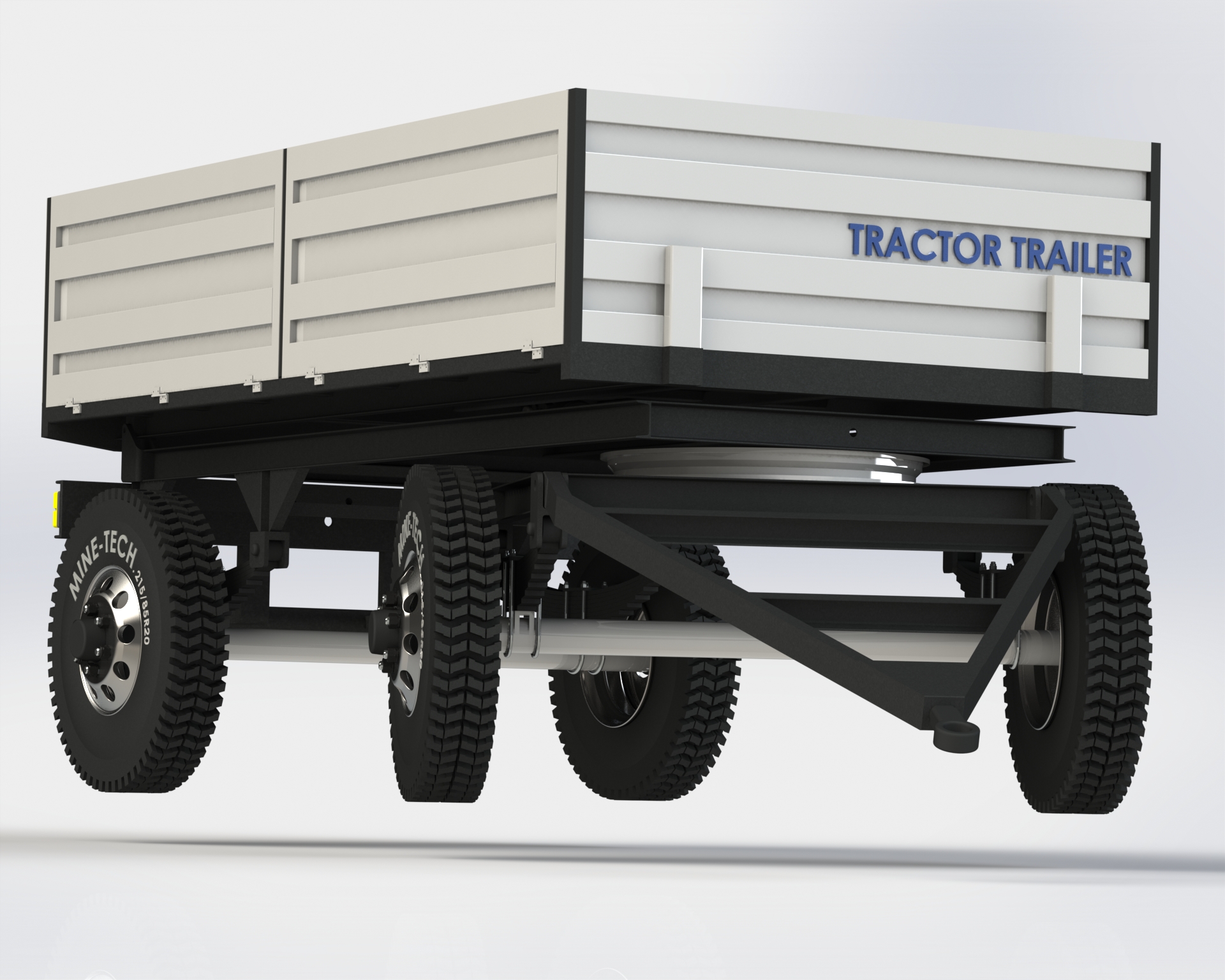 4 WHEEL四轮两轴农用拖车3D数模图纸 IGS格式