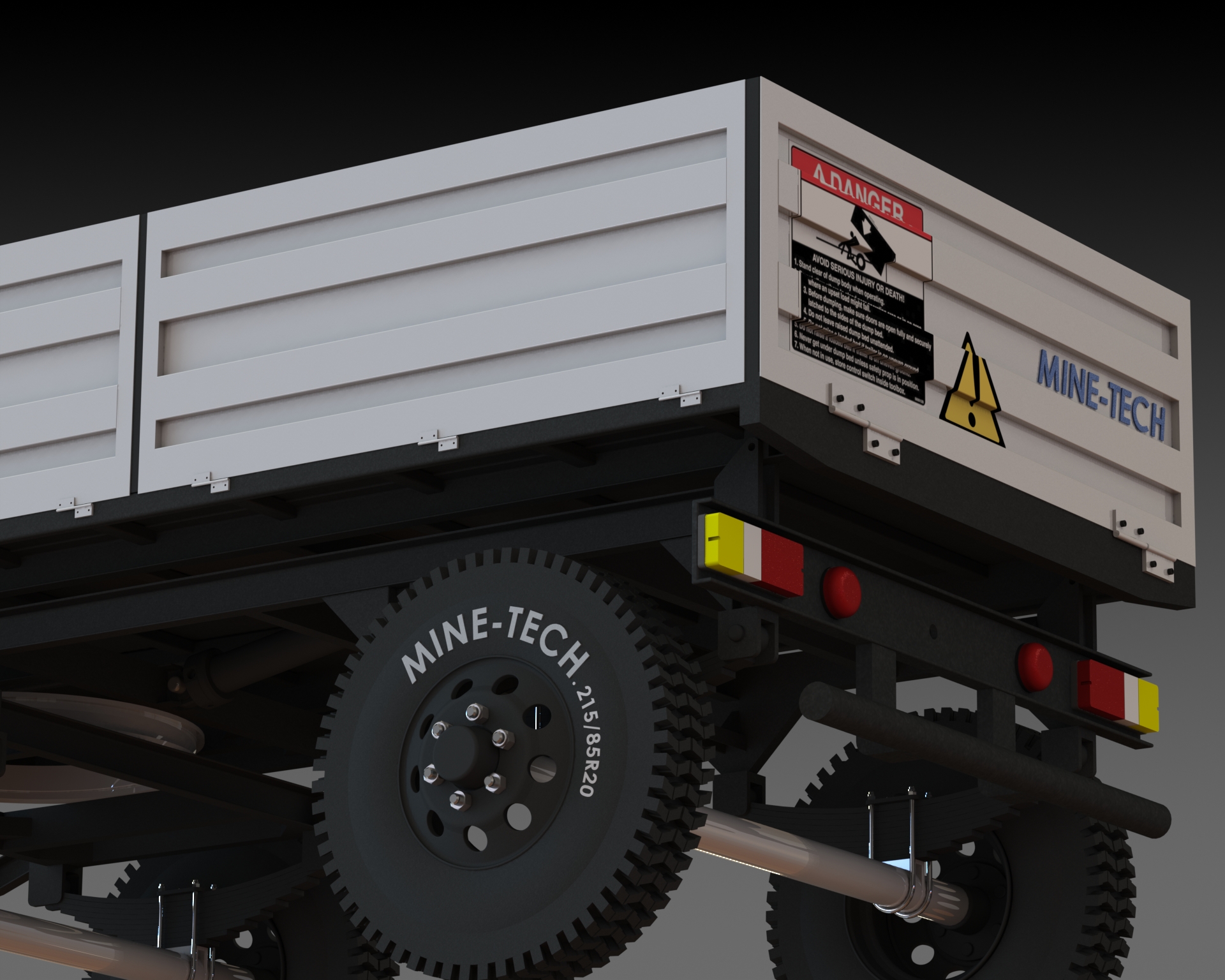 4 WHEEL四轮两轴农用拖车3D数模图纸 IGS格式