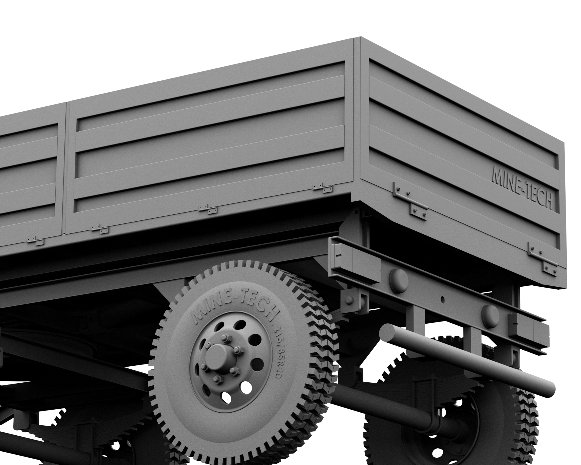 4 WHEEL四轮两轴农用拖车3D数模图纸 IGS格式