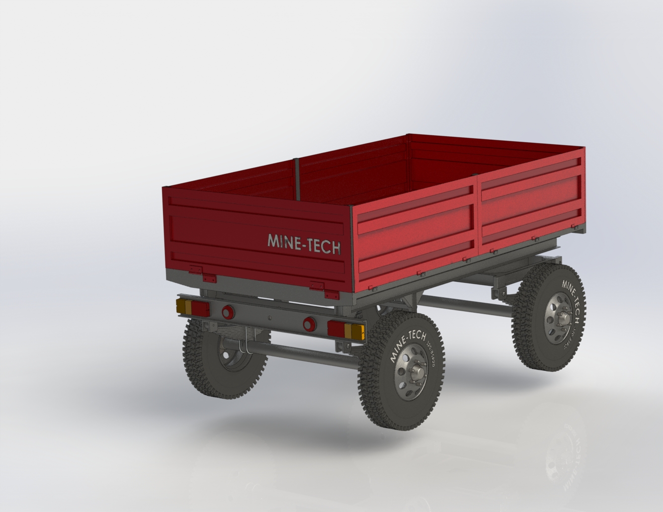 4 WHEEL四轮两轴农用拖车3D数模图纸 IGS格式