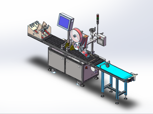 流水线式贴标设备（sw18可编辑+工程图）缩略图