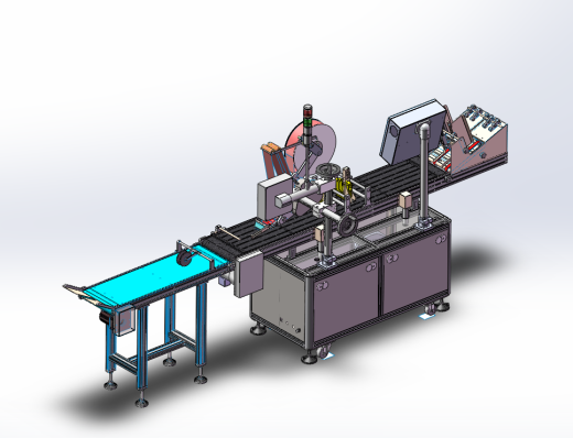 流水线式贴标设备（sw18可编辑+工程图）缩略图