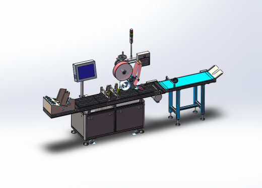 流水线式贴标设备（sw18可编辑+工程图）缩略图