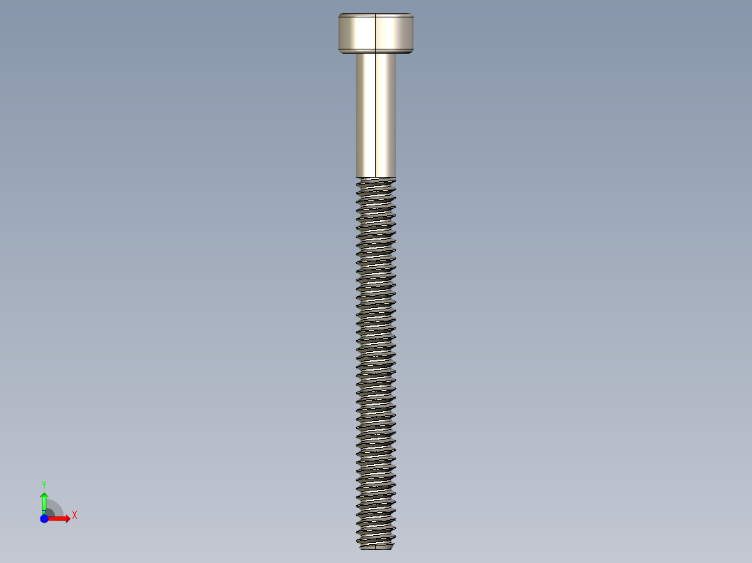 Screw_DIN_912_M1.6x20_A2.STEP公制内六角螺钉前视图