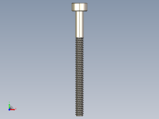 Screw_DIN_912_M1.6x20_A2.STEP公制内六角螺钉前视缩略图