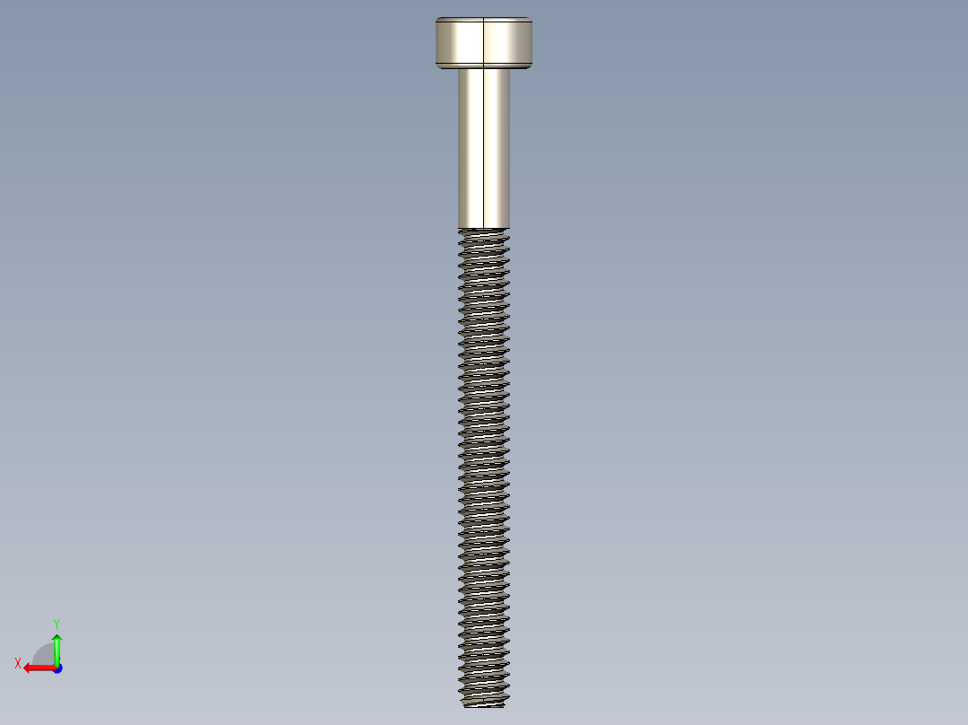 Screw_DIN_912_M1.6x20_A2.STEP公制内六角螺钉后视图