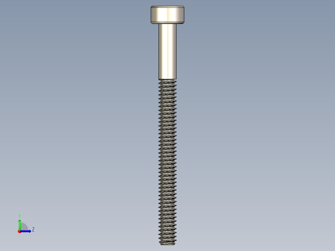 Screw_DIN_912_M1.6x20_A2.STEP公制内六角螺钉左视图