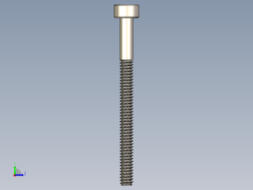 Screw_DIN_912_M1.6x20_A2.STEP公制内六角螺钉左视缩略图