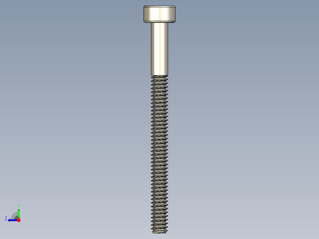 Screw_DIN_912_M1.6x20_A2.STEP公制内六角螺钉右视图