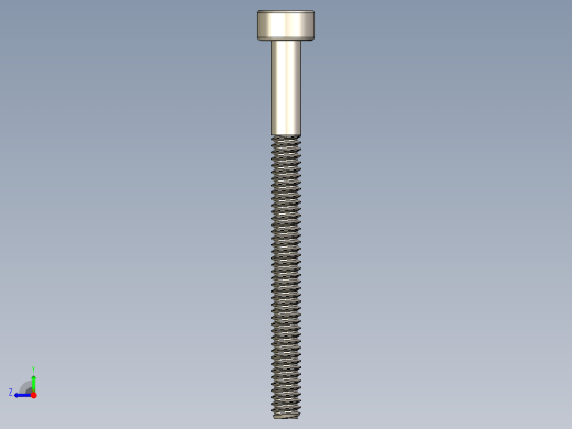 Screw_DIN_912_M1.6x20_A2.STEP公制内六角螺钉右视缩略图