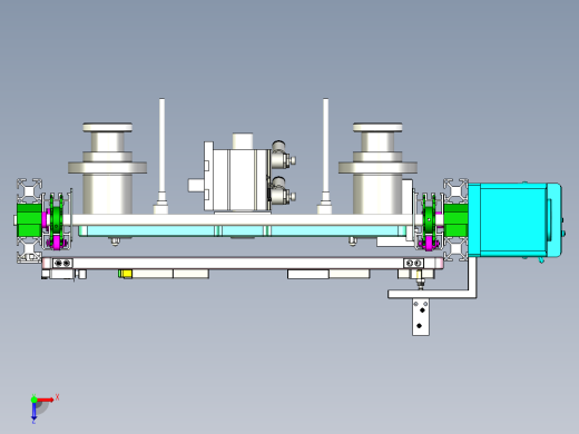 输送线与升降工作台一体化设计俯视缩略图