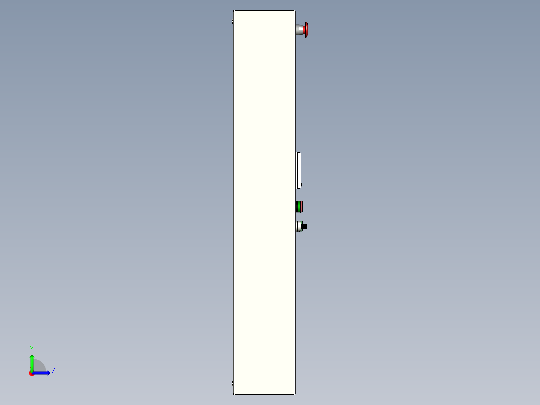 触屏控制柜左视图