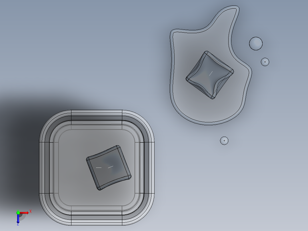 玻璃器子、杯子(30)俯视图