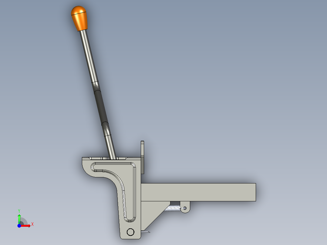 一种三轮车换挡手柄结构前视图