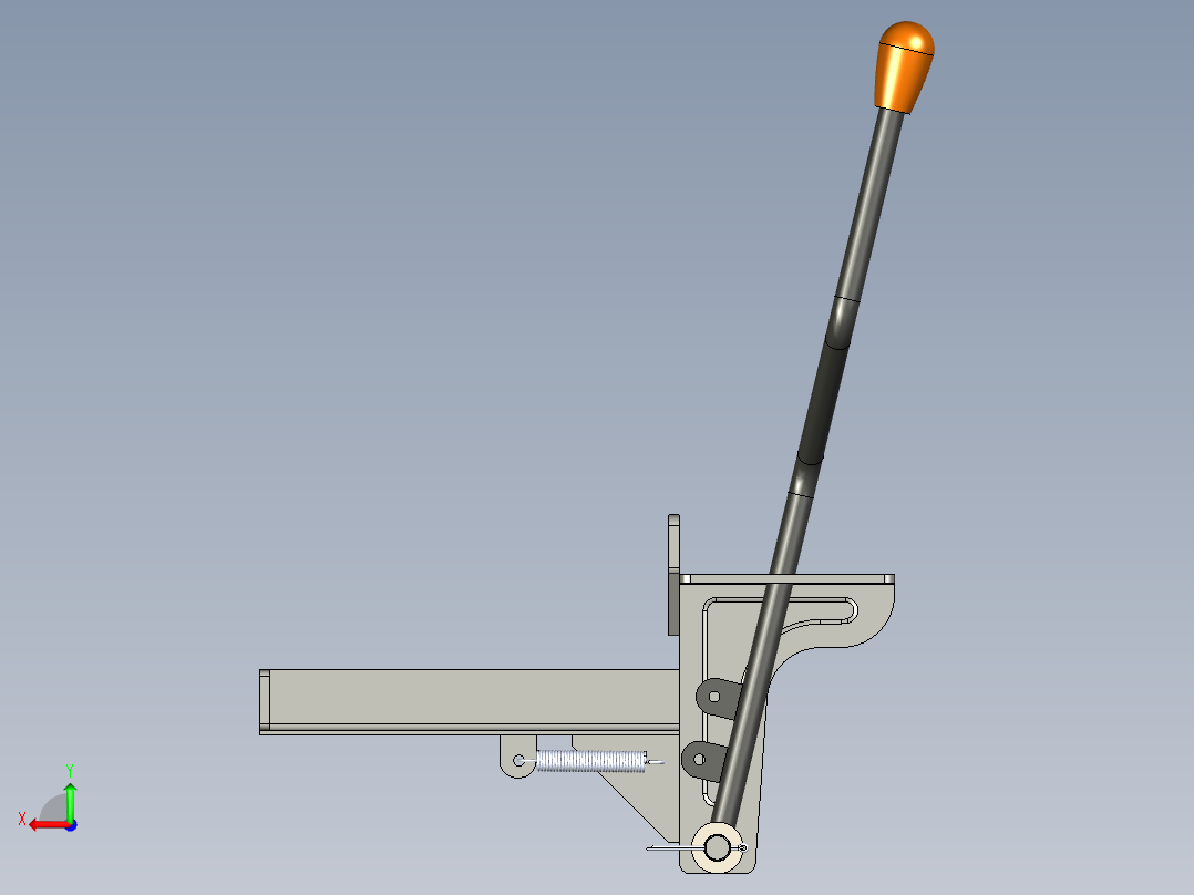 一种三轮车换挡手柄结构后视图