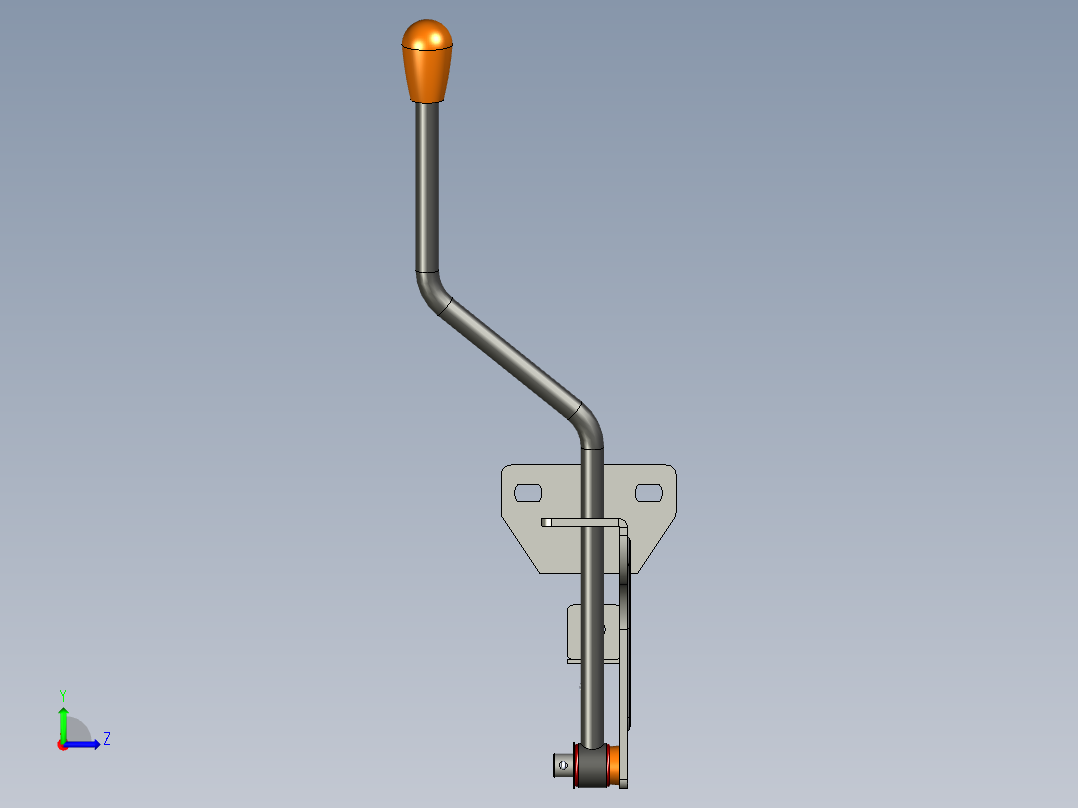 一种三轮车换挡手柄结构左视图